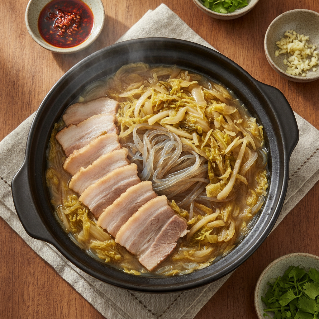 銅鍋の酸菜白肉